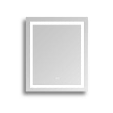 Load image into Gallery viewer, Superior 24&quot; W x 30&quot; H Rectangular Frameless Anti-Fog Wall Bathroom LED Vanity Mirror In Silver