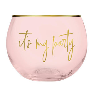 J2083 13 Oz Roly Poly Glass - Its My Party