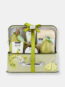 Pure! Spa in a Basket. Deluxe Gift Set for Women (Fresh Pear)