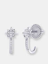 Load image into Gallery viewer, North Star Diamond Earrings in Sterling Silver