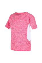Load image into Gallery viewer, Regatta Childrens/Kids Takson III Marl T-Shirt (White/Duchess Pink Marl)