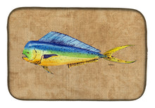Load image into Gallery viewer, 14 in x 21 in Dolphin Mahi Mahi Dish Drying Mat