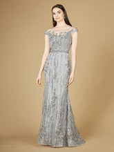 Load image into Gallery viewer, Cap Sleeve, Mermaid Lace Gown with High Neck