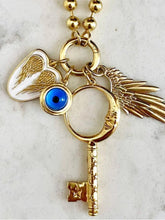 Load image into Gallery viewer, Angel Wing Enamel Shield Charm
