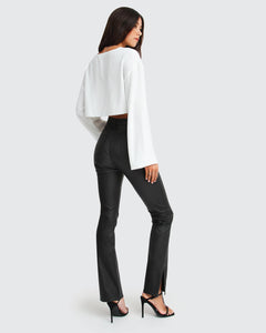 Take Me Out Pleather Pant - Black