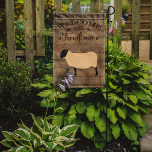 11 x 15 1/2 in. Polyester Suffolk Sheep Welcome Garden Flag 2-Sided 2-Ply