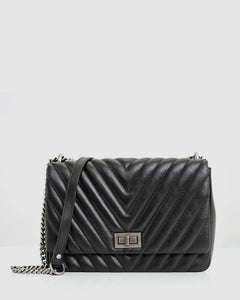 Belong To You Quilted Cross-Body Bag - Black
