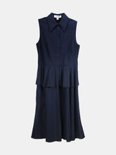 Load image into Gallery viewer, Michael Kors Women&#39;s Midnight Sleeveless Cotton Button Up Dress