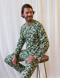 Mens Loose Fit Camouflage Pajamas