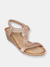 Load image into Gallery viewer, Dua Rose Gold Wedge Sandals