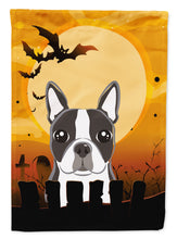 Load image into Gallery viewer, 11 x 15 1/2 in. Polyester Halloween Boston Terrier Garden Flag 2-Sided 2-Ply