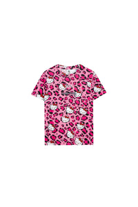 Hype Girls AOP Hello Kitty Leopard Print T-Shirt