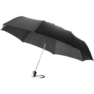 Bullet 21.5in Alex 3-Section Auto Open And Close Umbrella (Pack of 2) (Solid Black) (One Size)