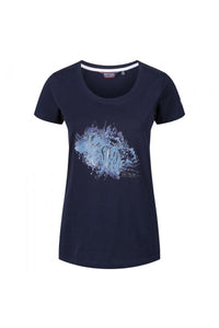 Womens/Ladies Filandra III Graphic T-Shirt - Navy/Silver