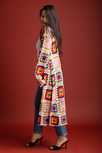 Load image into Gallery viewer, Granny Square Crochet Kimono