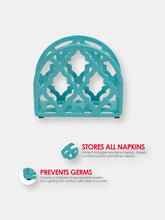 Load image into Gallery viewer, Lattice Collection Cast Iron Napkin Holder, Turquoise