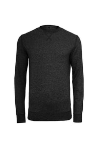 Mens Plain Light Crewneck Sweater - Black