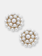Load image into Gallery viewer, Everly Pearl Cluster Stud Earrings