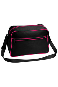 Retro Adjustable Shoulder Bag 18 Liters- Black/Fuchsia