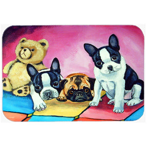 7205LCB 15" x 12" Multiple Breeds Glass Cutting Board - Large