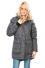 Load image into Gallery viewer, Trespass Womens/Ladies Thundery Waterproof Jacket (Black/Silver Grey)