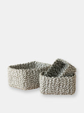 Load image into Gallery viewer, Gordes Gray White Paper Rope Storage Baskets