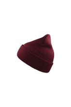 Load image into Gallery viewer, Wind Double Skin Beanie With Turn Up - Burgundy