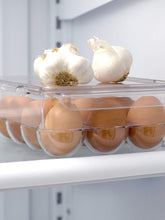 Load image into Gallery viewer, Michael Graves Design Stackable 12 Compartment Plastic Egg Container with Lid, Clear