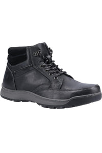 Mens Grover Leather Boots - Black