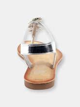 Load image into Gallery viewer, Carlie Silver Flat Sandals
