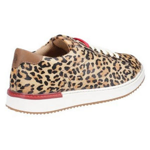 Womens/Ladies Sabine BouncePLUS Leather Lace Up Sneaker - Leopard