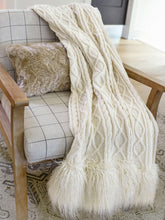 Load image into Gallery viewer, Mongolian Trim Knit Throw