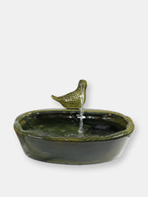 Load image into Gallery viewer, Sunnydaze Dove Glazed Ceramic Outdoor Solar Water Fountain - 7 in