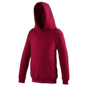 Awdis Kids Unisex Hooded Sweatshirt / Hoodie / Schoolwear (Red Hot Chilli)