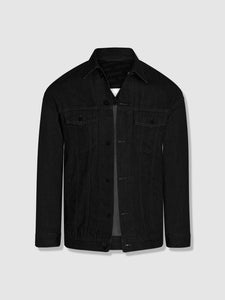 Longer Classic Black Denim Jacket