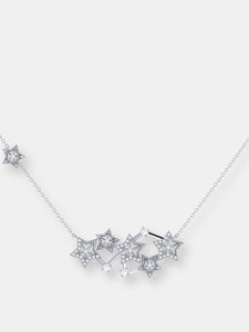 Starburst Constellation Diamond Necklace In Sterling Silver