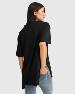 Brave Soul Oversized T-Shirt - Black