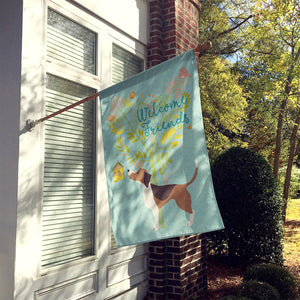 28 x 40 in. Polyester Welcome Friends Beagle Flag Canvas House Size 2-Sided Heavyweight