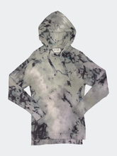 Load image into Gallery viewer, Ribbed Knit Bi-Level Hoodie in Galaxy Tie-Dye