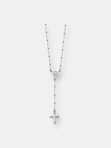 Rosary Fleur de Lis Shield Necklace