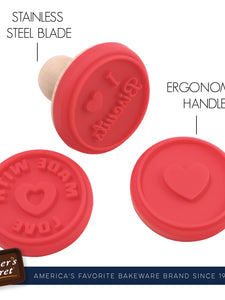 Silicone Non-toxic Set of 3 Decorating Stamper 2.48"x2.44"x4.13"