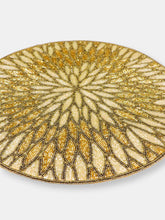 Load image into Gallery viewer, Chrysanthemum Glass Bead Embroidered Placemat