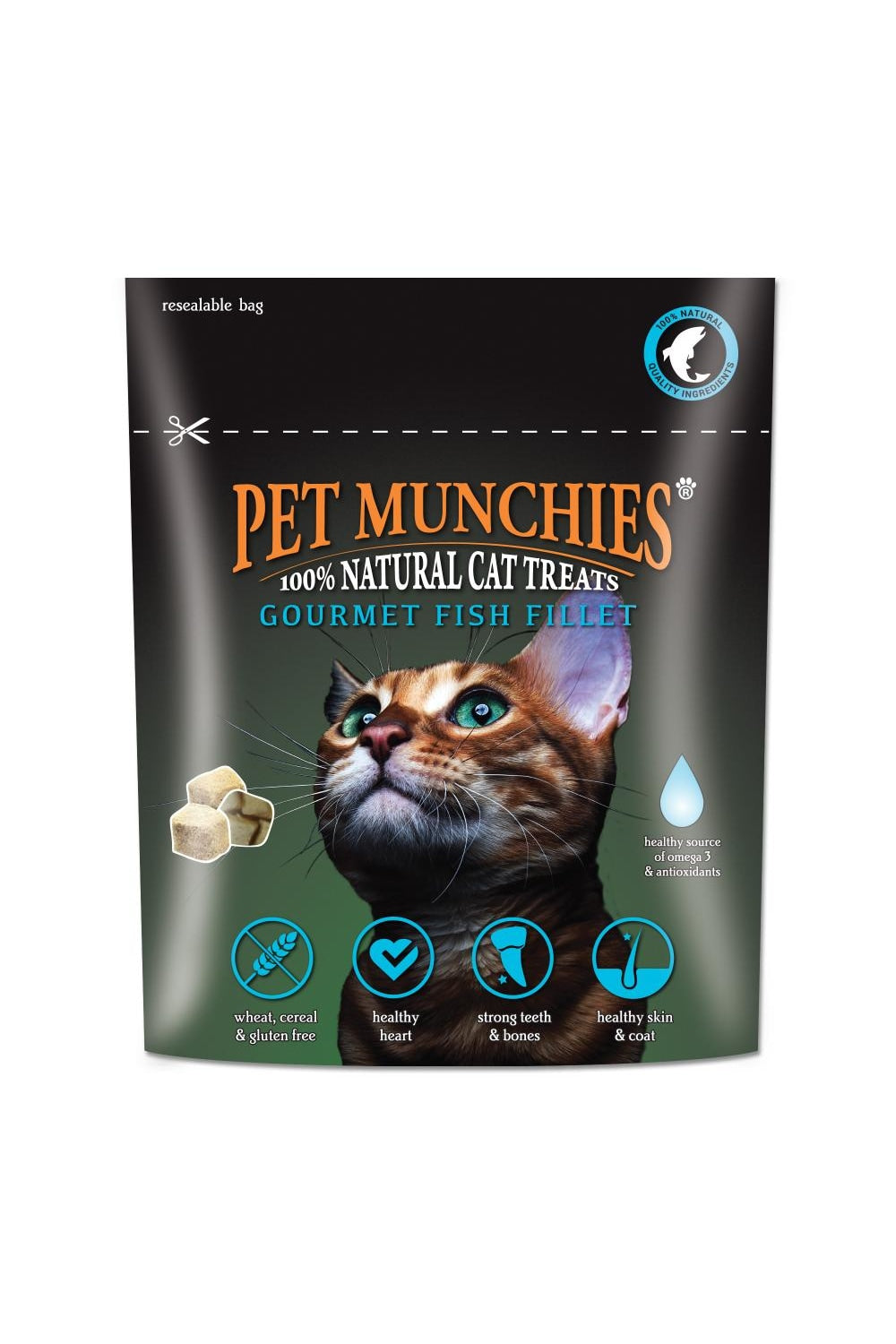 Pet Munchies Gourmet Fish Fillet Cat Treats (May Vary) (0.35oz)