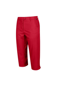 Womens/Ladies Maleena II Casual Capri Pants - True Red