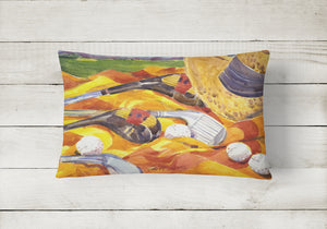 12 in x 16 in  Outdoor Throw Pillow Golf Clubs Golfer Canvas Fabric Decorative Pillow
