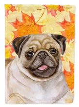 Load image into Gallery viewer, Fawn Pug Fall Garden Flag 2-Sided 2-Ply