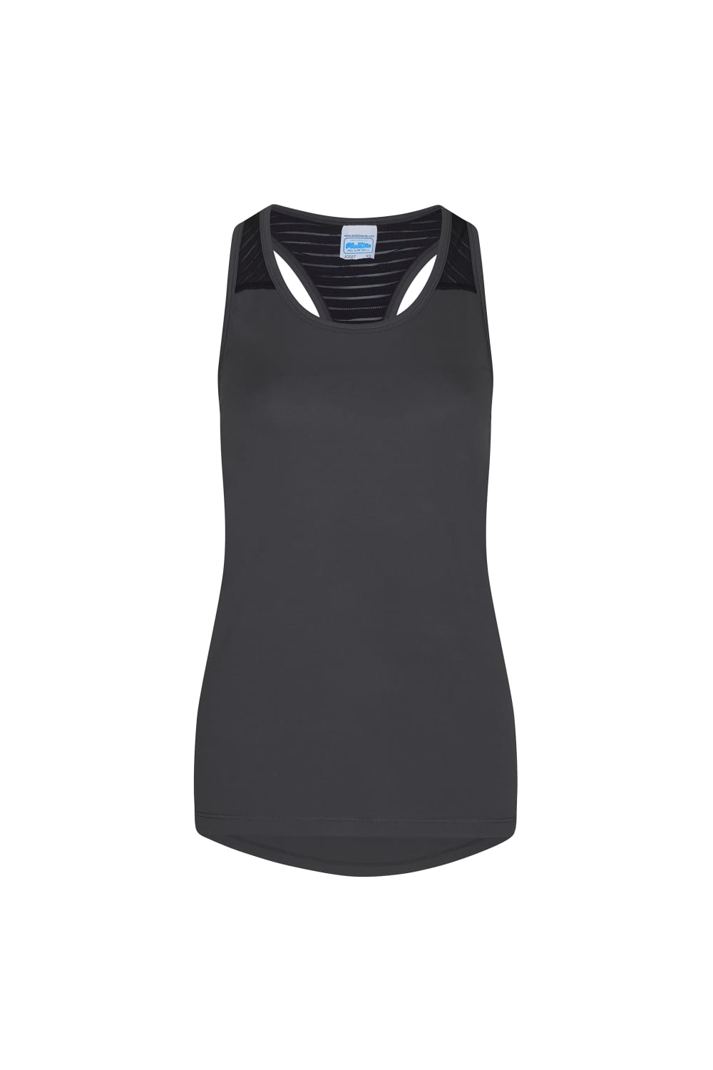 Womens/Ladies Girlie Smooth Workout Vest - Charcoal