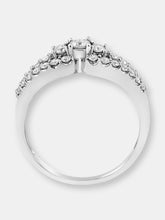 Load image into Gallery viewer, 10K White Gold 1/2 Cttw Round Cut Diamond Three Stone Split Shank Band Ring