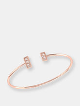 Load image into Gallery viewer, Traffic Light Adjustable Diamond Cuff In 14K Rose Gold Vermeil On Sterling Silver