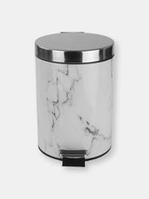 Load image into Gallery viewer, Faux Marble 3 Liter Waste Bin, White